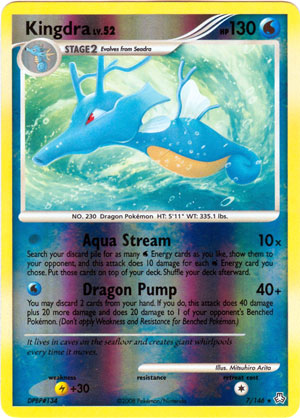 Kingdra - 7/146 - Rare - Reverse Holo